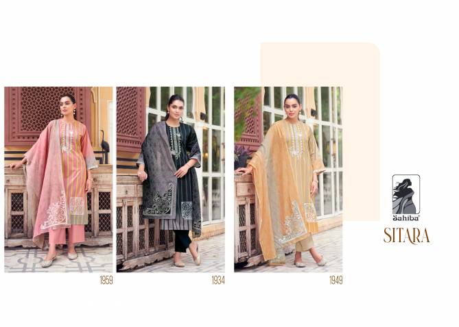 Sitara By Sahiba Pure Cotton Lawn Printed Dress Material Wholesale Price In Surat